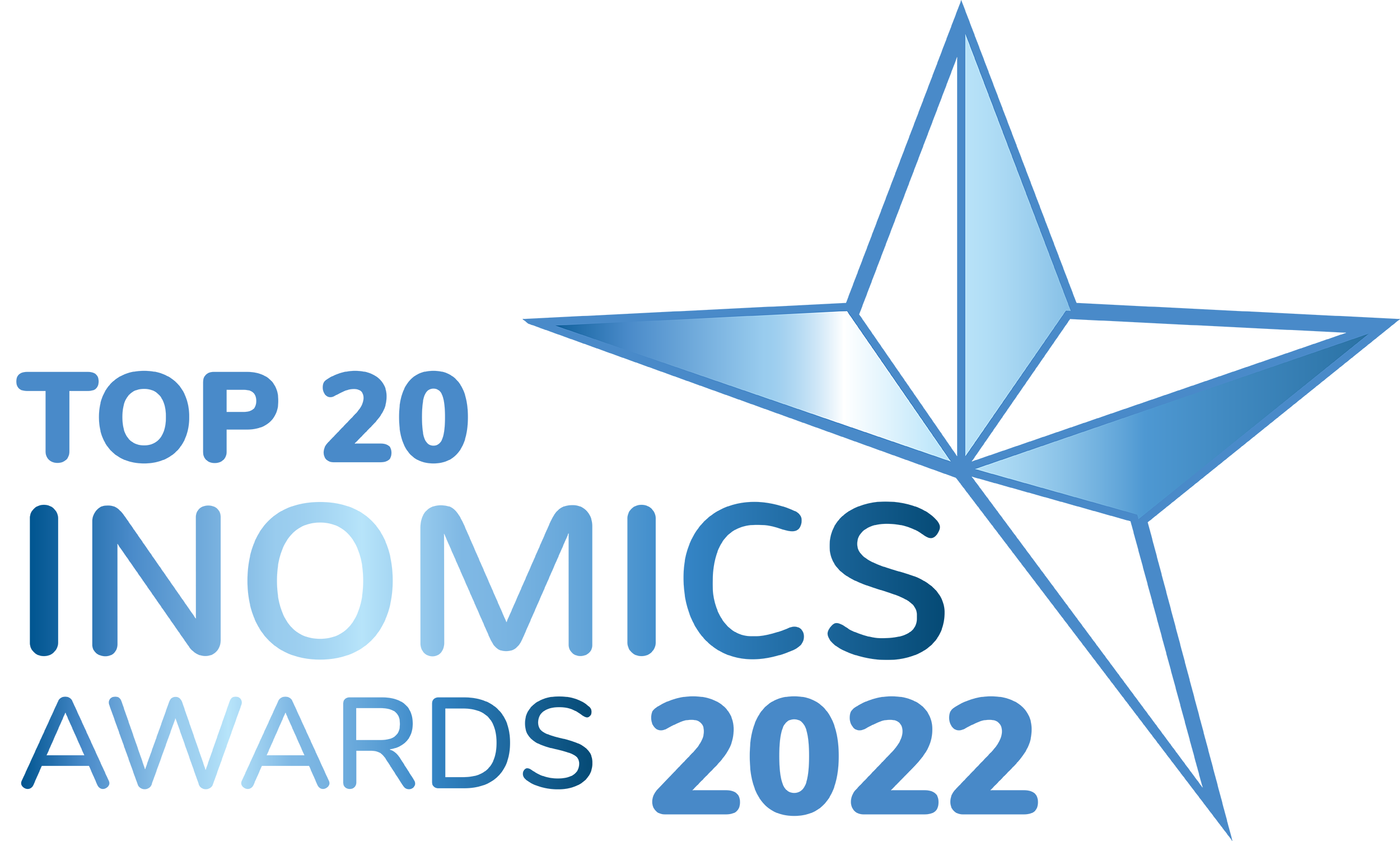 INOMICS AWARDS badge 2022 - TOP 20 - BLUE - RGB