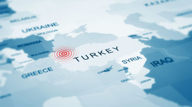 Turkey istanbul map, Earthquake centers on the map